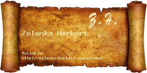 Zelenka Herbert névjegykártya